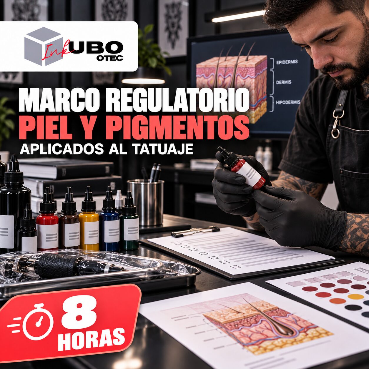 curso marco regulatorio, piel y pigmentos aplicados al tatuaje de inkubo otec Curso Marco Regulatorio, Piel y Pigmentos Aplicados al Tatuaje de Inkubo Otec